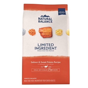 Natural Balance Limited Ingredient Adult Grain-Free Dry Dog Food, Salmon & Sweet Potato Recipe, 24 P...