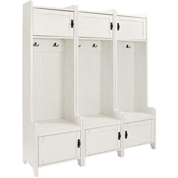 Crosley Fremont Hall Tree Entryway Set - Stylish Storage with Hooks