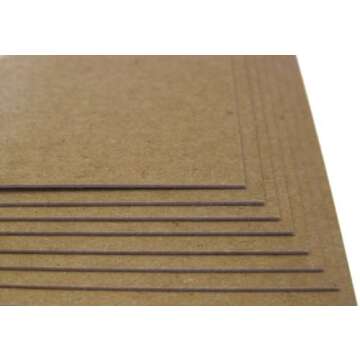 Durable 100 Sheets 24pt Chipboard for Crafts and Packaging