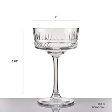 Elegant Pasabahce Vintage Coupe Glasses Set for Celebration