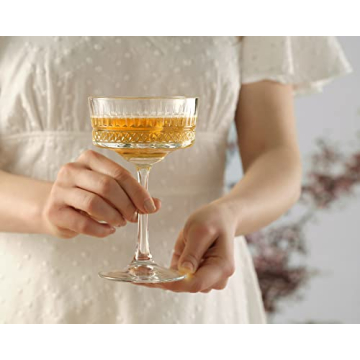 Elegant Pasabahce Vintage Coupe Glasses Set for Celebration