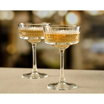 Elegant Pasabahce Vintage Coupe Glasses Set for Celebration