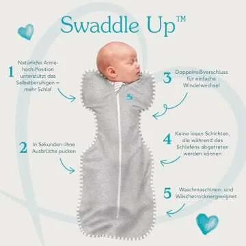 Love to Dream Swaddle UP, Baby Sleep Sack, Self-Soothing Swaddles for Newborns, Improves Sleep, Snug...
