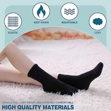 FANZERO Fuzzy Socks for Women - Cozy Winter Warmth