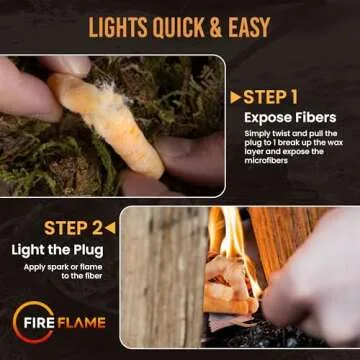 Fireflame Fire Starter Plugs Waterproof Fast Ignition