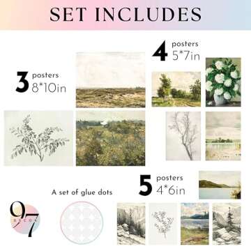 97 Decor Vintage French Country Decor - Vintage Posters, French Farmhouse Gallery Wall Art Prints, M...