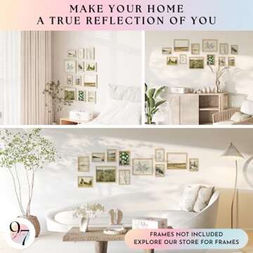 97 Decor Vintage French Country Decor - Vintage Posters, French Farmhouse Gallery Wall Art Prints, Moody Floral Botanical Sketch Pictures, Antique Landscape Painting for Home Bedroom (UNFRAMED)