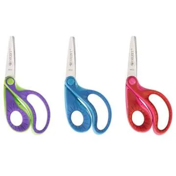 Westcott Ergo Jr. Pointed Scissors for Kids Ages 4-6