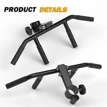 T Bar Row Multi-Grip Handle Bar Attachment with Rubber Grip For Landmines and 1 2 Inch Olympic Barbell Weight Bar Home Gym Equipment Lateral Exercise Triceps Lats to Build Back Arm Shoulder Muscles