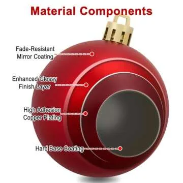 AMS 90ct Christmas Balls Shatterproof Eco-Friendly Ornaments