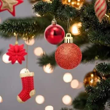 AMS 90ct Christmas Balls Shatterproof Eco-Friendly Ornaments