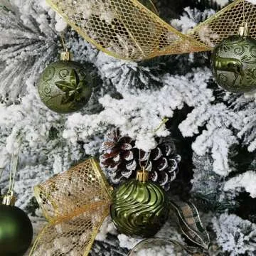 34ct Dark Green Shatterproof Christmas Ball Ornaments