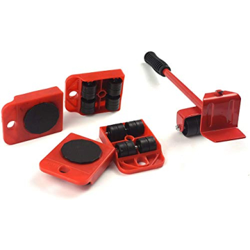 5 Packs Heavy Furniture Lifter Tool Set - Effortless Moving with 360° Rotatable Pads
