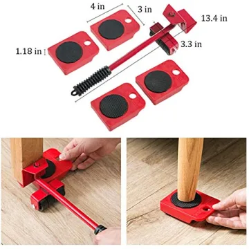 Heavy Furniture Lifter Tool Set with 360° Rotatable Pads