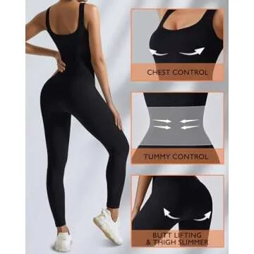 AURUZA Women’s Workout Jumpsuit - Stylish & Comfortable