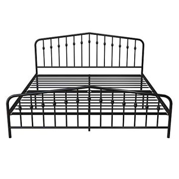 Novogratz Bushwick Metal Bed Frame - King Size Black