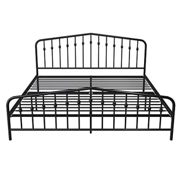 Novogratz Bushwick Metal Bed Frame - King Size Black