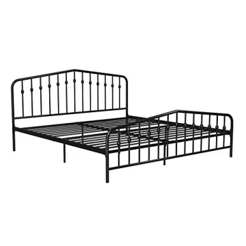 Novogratz Bushwick Metal Bed Frame - King Size Black
