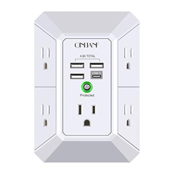 5 Outlet Surge Protector with USB Charging Ports