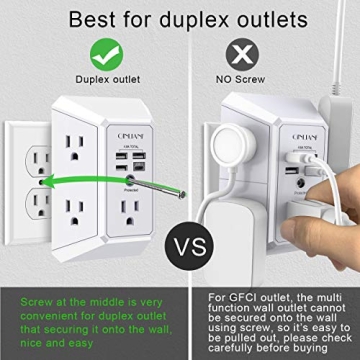 5 Outlet Surge Protector with USB Charging Ports
