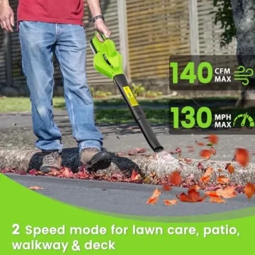 Lightweight Electric Cordless Leaf Blower with Rechargeable Batteries