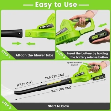 Lightweight Electric Cordless Leaf Blower with Rechargeable Batteries