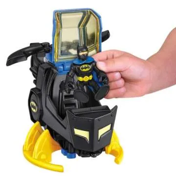 Imaginext Batman Helicopter & Figure Set for Kids Ages 3-8