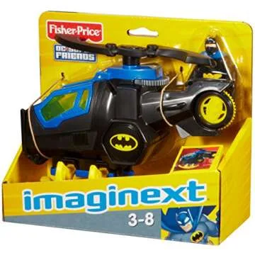 Imaginext Batman Helicopter & Figure Set for Kids Ages 3-8