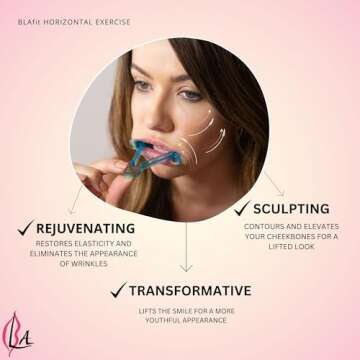 Lip Plumper Device | Non-Invasive Lip Plumping Device, Pain-Free | 60-Second Daily Exercise for Fuller Lips, Defined Jawline & Firmer Skin, MADE IN USA (Peachy Pink)