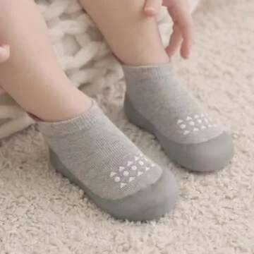 Bearbay Baby Rubber Sole Sock Shoes for New Walkers