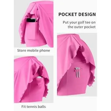 ATTRACO Tennis Outfits Women Sport Dress Set Hot Pink