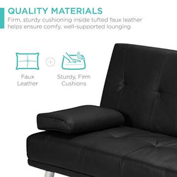 Affordable Faux Leather 3-Piece Modular Sofa Set