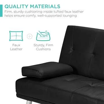 Affordable Faux Leather 3-Piece Modular Sofa Set