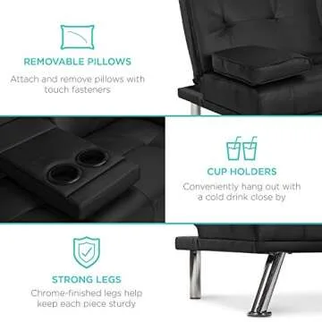 Affordable Faux Leather 3-Piece Modular Sofa Set