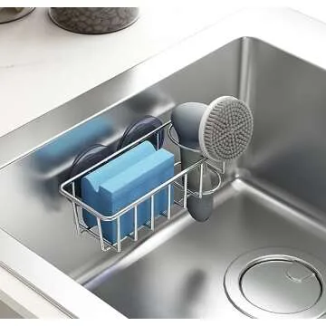 TESOT Kitchen Sink Caddy for Easy Sponge Organization
