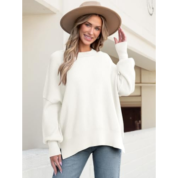 ANRABESS Women's Oversized Batwing Sweater Fall 2024