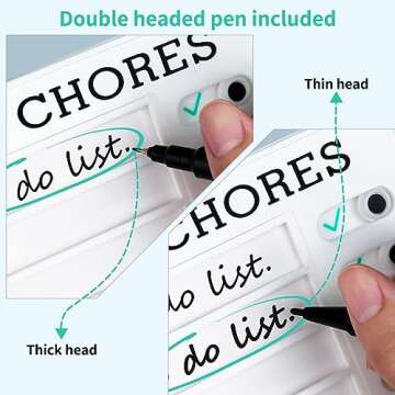 PIQOLA Chore Chart for Kids Multiple Kids ADHD Tools Checklist Board Routine Schedule (My Chores)