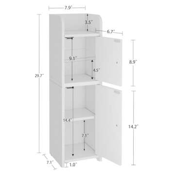 WEENFON Small Bathroom Storage Cabinet for Compact Spaces