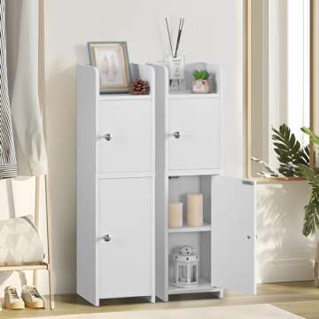 WEENFON Small Bathroom Storage Cabinet for Compact Spaces