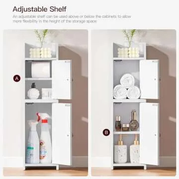 WEENFON Small Bathroom Storage Cabinet for Compact Spaces