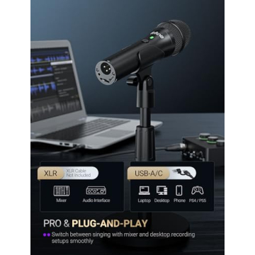 FIFINE USB/XLR Dynamic Microphone for Professional Sound