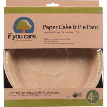 If You Care FSC Certified Paper Cake and Pie Baking Pans, 4-Count