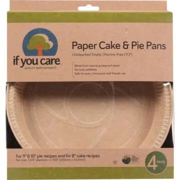 If You Care FSC Certified Paper Cake and Pie Baking Pans, 4-Count