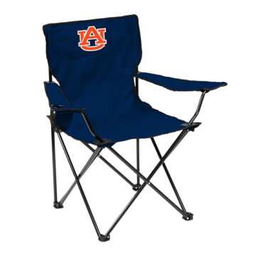 Logo Brands NCAA Auburn Tigers Quad Chair, Unisex Adult Chair with One Cup Holder, Team Color, One Size