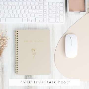Beautiful Daily and Weekly Planner - To Do List Notebook to Easily Organize Your Agendas And Boost Productivity in School Or At Work - Stylish College or Office Supplies For Women