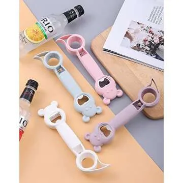 Multi functional jar opener,Used for bottle openers for seniors，jar opener gripper，a friendly gadgets for seniors。Practical in various scenarios，A good gift for the elderly and children.