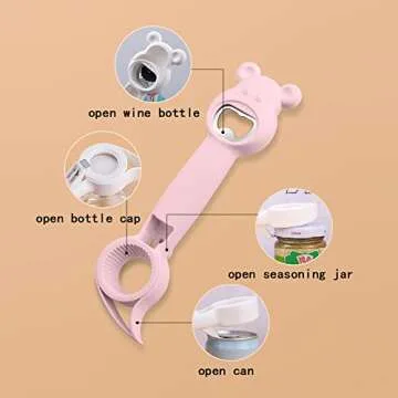 Multi functional jar opener,Used for bottle openers for seniors，jar opener gripper，a friendly gadgets for seniors。Practical in various scenarios，A good gift for the elderly and children.