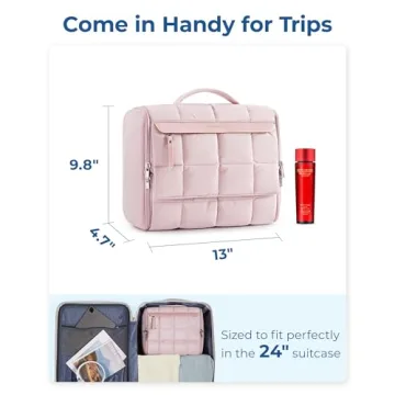 BAGSMART Travel Toiletry Bag for Women - Spacious Organizer