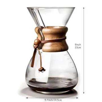 AGOGO Pour Over Coffeemaker Set Classic Series with Filter 8 Cups