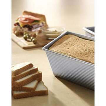 USA Pan Bakeware Pullman Loaf Pan, Large, Silver